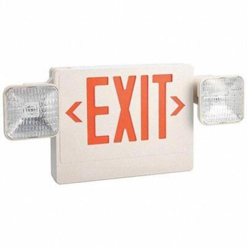 DESCRIPTION: (1) EXIT SIGN WITH EMERGENCY LIGHTS BRAND/MODEL: LUMAPRO #6CGL7 INFORMATION: WHITE RETAIL$: 131.19 QTY: 1