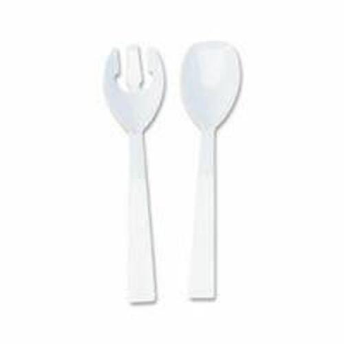 DESCRIPTION: (3) PACKS OF (12) PLASTIC SERVING FORKS AND SPOONS BRAND/MODEL: TABLEMATE #TBLW95PK4-12 PCS INFORMATION: WHITE RETAIL$: $21.29 EA QTY: 3