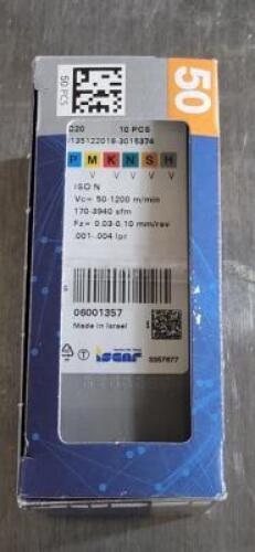 DESCRIPTION: (50) GFN STYLE CARBIDE CUTOFF INSERT BRAND/MODEL: ISCAR GFN 1.6J 1C-20 RETAIL$: $ 11.69 PER INSERT QTY: 50