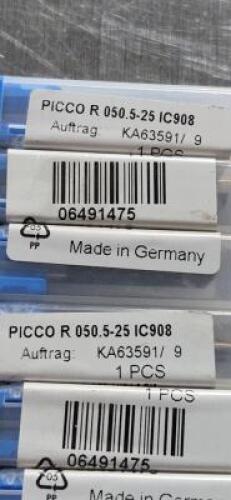 DESCRIPTION: (6) SOLID CARBIDE RIB PROCESSING END MILL BRAND/MODEL: ISCAR EC-A2-R/H RETAIL$: $77.63 EA SIZE: 4MM DIA 12MM LOC 6MM SD QTY: 6