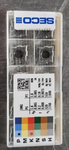 DESCRIPTION: (50) CNMG STYLE CARBIDE TURNIG INSERTS BRAND/MODEL: SECO CNMG432-MF-2 TP0501 RETAIL$: $ 21.25 PER INSERT QTY: 50