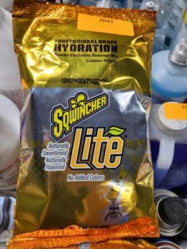 DESCRIPTION: (6) SPORTS DRINK MIX POWDER CONCENTRATE BRAND/MODEL: SQWINCHER #45ED82 INFORMATION: ORANGE RETAIL$: $10.00 EA QTY: 6