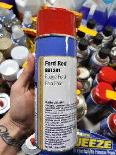 DESCRIPTION: (6) SPRAY PAINT BRAND/MODEL: CLASS C SOLUTIONS GROUP #BD1381 INFORMATION: FORD RED RETAIL$: 8.76 SIZE: 12 OZ QTY: 6