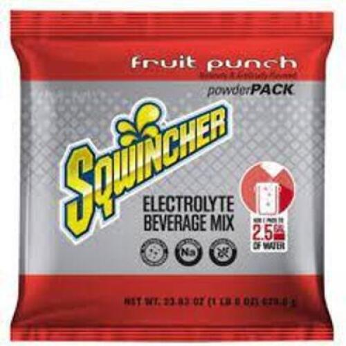 DESCRIPTION: (6) SPROTS DRINK MIX POWDER CONCENTRATE BRAND/MODEL: SQWINCHER # INFORMATION: FRUIT PUNCH RETAIL$: $6.65 EA SIZE: MAKES 2.5 GALLON QTY: 6