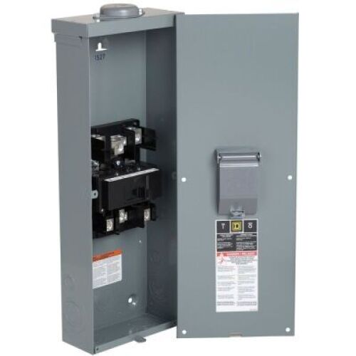 DESCRIPTION: (1) ENCLOSED CIRCUIT BREAKER BRAND/MODEL: SQUARE-D/QOM2E2200NRB INFORMATION: 200 AMP/1-PHASE/INTERRUPT RATING: 22KA RETAIL$: 149 SIZE: 5.