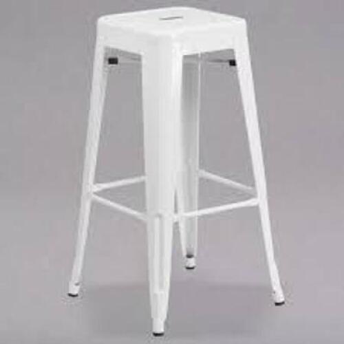 DESCRIPTION (4) BACKLESS METAL INDOOR OUTDOOR BAR STOOL BRAND/MODEL FLASH FURNITURE #CH-31320-30-WH-GG ADDITIONAL INFORMATION RETAILS FOR $55.99 EA SI