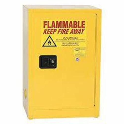 DESCRIPTION: (1) FLAMMABLE SAFETY CABINET BRAND/MODEL: EAGLE #55EA68 INFORMATION: YELLOW RETAIL$: $1000.00 EA SIZE: 12 GAL QTY: 1