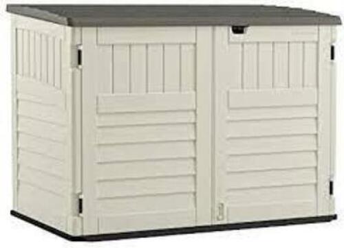 DESCRIPTION: (1) HORIZONTAL STORAGE SHED BRAND/MODEL: SUNCAST STOW-AWAY #BMS7400X RETAIL$: $400.00 EA SIZE: 5'10" Z 3' 8" X4' 4" QTY: 1
