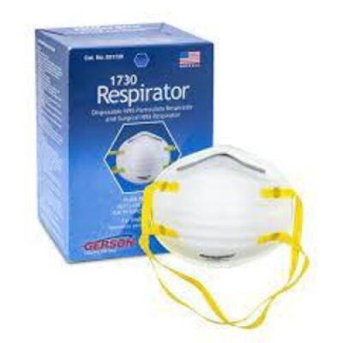 DESCRIPTION: (5) BOXES OF (20) 1790 RESPIRATORS BRAND/MODEL: GERSON #081730 RETAIL$: $20.00 EA QTY: 5