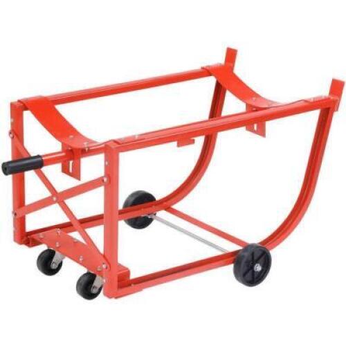 DESCRIPTION (1) EASY STEER DRUM CRADLE BRAND/MODEL GLOBAL INDUSTRIAL #T9F233581 ADDITIONAL INFORMATION RETAILS FOR $129.00 SIZE 55 GAL THIS LOT IS ONE