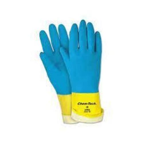 DESCRIPTION: (3) PACKS OF (12) CHEMICAL RESISTANT LATEX GLOVES BRAND/MODEL: MCR SAFETY 48GL99 RETAIL$: $ 39.64/ DOZEN SIZE: XL QTY: 3