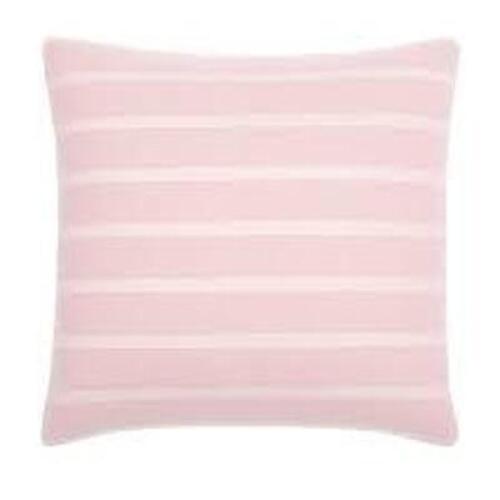 DESCRIPTION: (1) DECORATIVE SQUARE THROW PILLOW BRAND/MODEL: GAP HOME INFORMATION: PINK AND WHITE RETAIL$: $30.00 EA QTY: 1