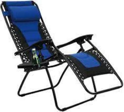 DESCRIPTION (2) OVERSIZED PADDED ZERO GRAVITY CHAIR WITH CUP HOLDER BRAND/MODEL PHI VILLA #E02GF0101-010-09 ADDITIONAL INFORMATION RETAILS FOR $109.99