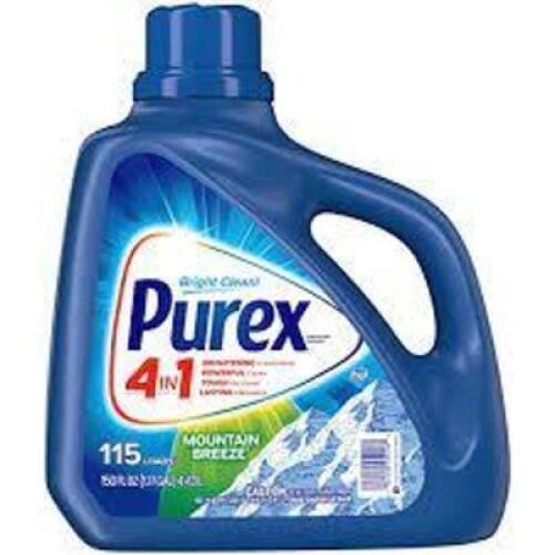 DESCRIPTION: (1) LAUNDRY DETERGENT BRAND/MODEL: PUREX INFORMATION: MOUNTAIN BREEZE RETAIL$: $18.00 EA SIZE: 150 FL OZ QTY: 1