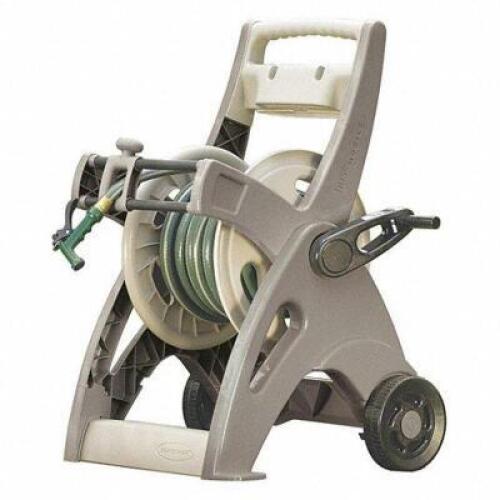 DESCRIPTION (1) GARDEN HOSE REEL BRAND/MODEL SUNCAST #4TMJ8 ADDITIONAL INFORMATION RETAILS FOR $82.91 SIZE 175 FT CAP 150 PSI THIS LOT IS ONE MONEY QT