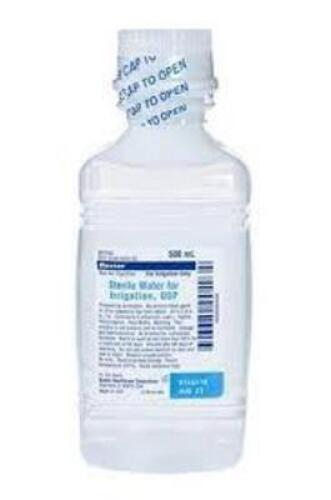 DESCRIPTION: (3) STERILE WATER FOR IRRIGATION BRAND/MODEL: BAXTER #2F7113 RETAIL$: $5.12 EA SIZE: 500 ML QTY: 3