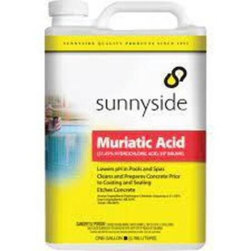 DESCRIPTION: (2) MURIATIC ACID BRAND/MODEL: SUNNYSIDE #44ZU25 RETAIL$: $13.46 EA SIZE: 1 GALLON QTY: 2