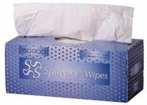 DESCRIPTION (1) CASE OF (6) BOXES OF DISPOSABLE WIPES BRAND/MODEL SPILFYTER #50990 ADDITIONAL INFORMATION RETAILS FOR $53.95 A BOX SIZE 12X10-1/4 THIS