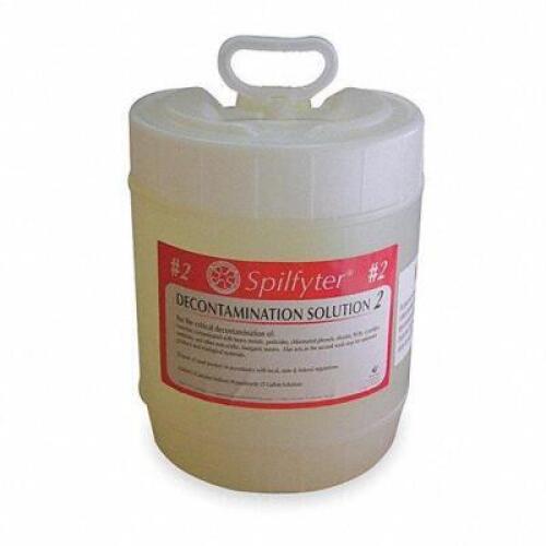 DESCRIPTION: (1) DECONTAMINATION SOLUTION 2 BRAND/MODEL: SPILFYTER #3CNZ1 RETAIL$: $200.00 EA SIZE: 5 GALLON QTY: 1