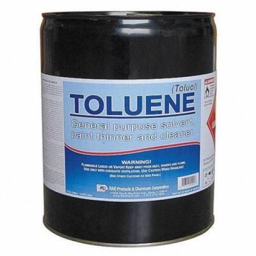 DESCRIPTION (1) TOLUENE PAINT THINNER BRAND/MODEL RAE #3EHJ6 ADDITIONAL INFORMATION RETAILS FOR $80.00 EA SIZE 5 GALLON THIS LOT IS ONE MONEY QTY 1