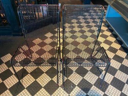 DESCRIPTION: (6) WROUGHT IRON PATIO STACK CHAIRS LOCATION: BAR THIS LOT IS: SOLD BY THE PIECE QTY: 6