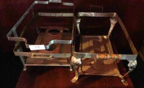 DESCRIPTION: (3) FULL SIZE CHAFER STANDS LOCATION: BAR THIS LOT IS: SOLD BY THE PIECE QTY: 3