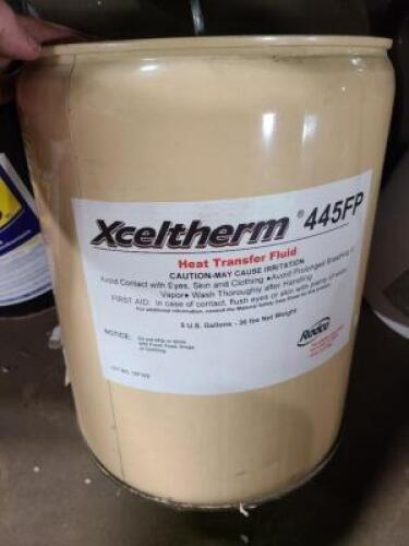 DESCRIPTION (1) HEAT TRANSFER FLUID BRAND/MODEL XCELTHERM #445FP SIZE 5 GALLON THIS LOT IS ONE MONEY QTY 1