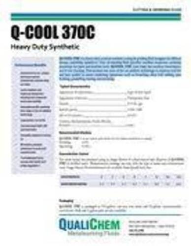 DESCRIPTION (1) CUTTING FLUID BRAND/MODEL Q-COOL 370C ADDITIONAL INFORMATION RETAILS FOR $200.00 SIZE 5 GALLON THIS LOT IS ONE MONEY QTY 1