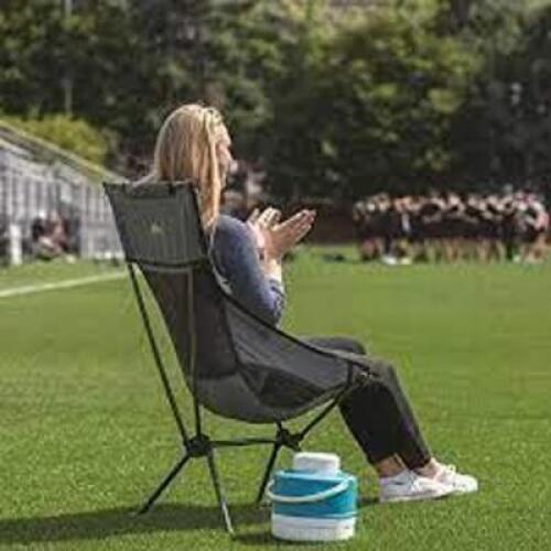(1) ULTRALIGHT PACKABLE HIGH-BACK CAMPING CHAIR