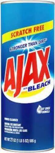 DESCRIPTION (4) AJAX OXYGEN BLEACH CLEANER BRAND/MODEL AJAX/1CH06 ADDITIONAL INFORMATION RETAIL $ 15.00 PER LOT, CANISTER OF AJAX POWDERED KITCHEN AND