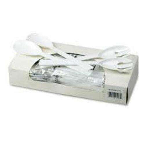 (3) PACKS OF (12) PLASTIC SERVING FORKS AND SPOONS