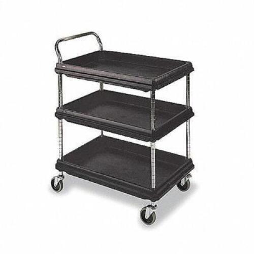 (1) UTILITY CART WITH DEEP LIPPED PLASTIC SHELVES