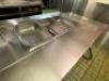 20' STAINLESS CHEFS LINE W/ 6 DROP IN WARMERS, (4) REFRIGERATED DRAWERS, AND RISER SHELF - 6