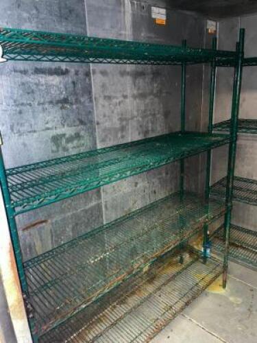 60" X 18" FOUR TIER COATED WIRE SHELF