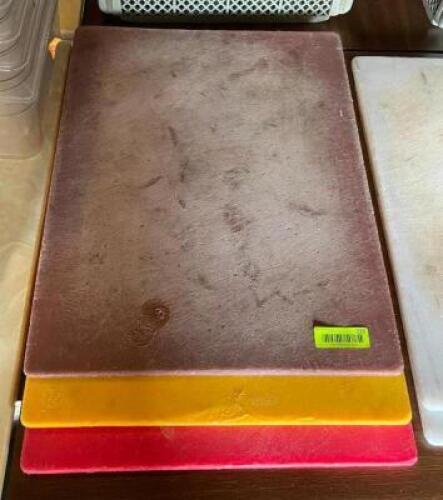 DESCRIPTION: (3) CUTTING BOARDS SIZE: 24"X18" QTY: 3