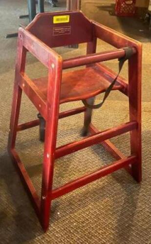 (2) WOODEN HIGH CHAIRS