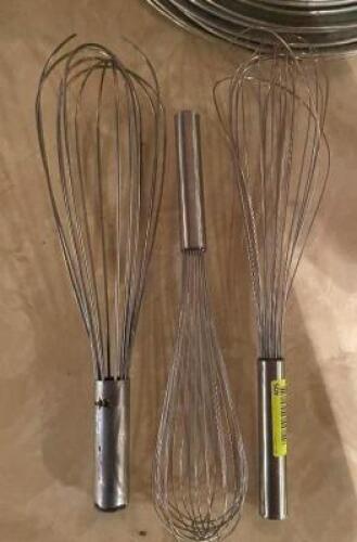 (3) 10" STAINLESS WHISK