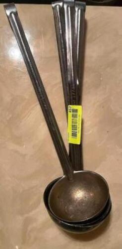 (4) ASSORTED STAINLESS LADDLES