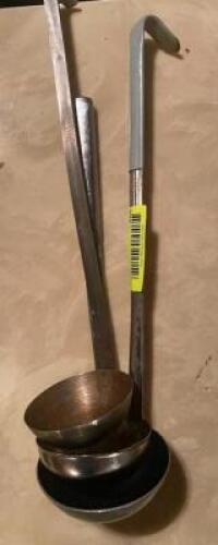 (4) ASSORTED STAINLESS LADDLES