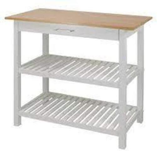 DESCRIPTION: (1) KITCHEN ISLAND IRON HANDLE BRAND/MODEL: CASUAL HOME INFORMATION: WHITE RETAIL$: 249.99 EA QTY: 1