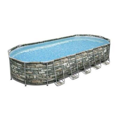 DESCRIPTION: (1) POWER STEEL FRAME ABOVE GROUND POOL BRAND/MODEL: COLEMAN INFORMATION: OVAL RETAIL$: 849 EA SIZE: 26'X12' QTY: 1