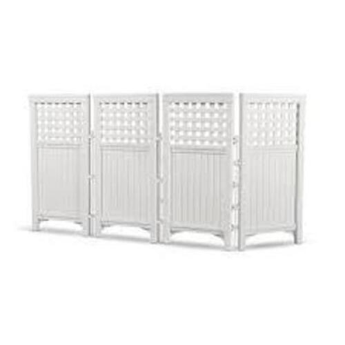 DESCRIPTION: (1) OUTDOOR SCREEN ENCLOSURE BRAND/MODEL: SUNCAST #1YAN4 INFORMATION: WHITE RETAIL$: 119.99 EA SIZE: 23"W 44"T QTY: 1