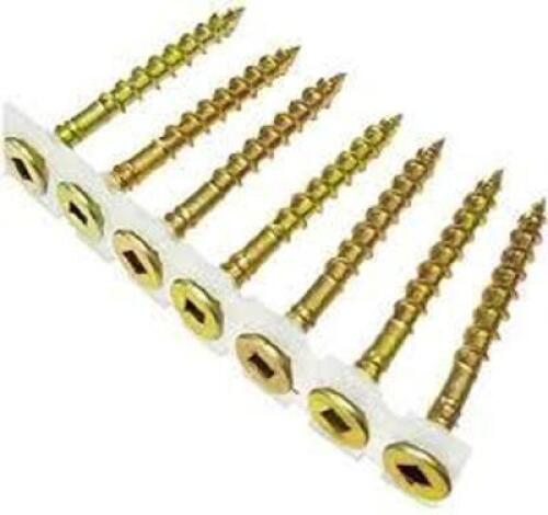 DESCRIPTION: (1) BOX OF APPROX (800) COLLARED SCREWS BRAND/MODEL: SENCO #08F300Y INFORMATION: GOLD, SQUARE BIT RETAIL$: 62.38 EA QTY: 1