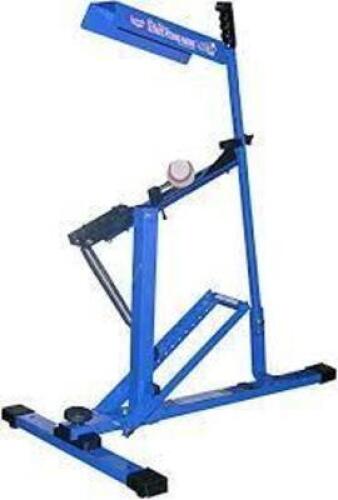 DESCRIPTION: (1) BLUE FLAME ULTIMATE PITCHING MACHINE BRAND/MODEL: LOUISVILLE SLUGGER INFORMATION: BLUE AND BLACK RETAIL$: 234 EA SIZE: UP TO 60 MPH Q