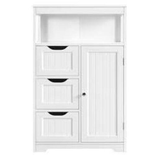 DESCRIPTION: (1) BATHROOM CABINET UNIT WITH 4 DRAWERS BRAND/MODEL: YAHEETECH #611214 INFORMATION: GRAY RETAIL$: $150.00 EA SIZE: IMAGES ARE FOR ILLUST
