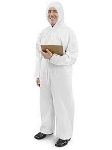 DESCRIPTION: (1) CASE OF (25) DELUXE COVERALLS WITH HOOD BRAND/MODEL: ULINE #S-17926-X INFORMATION: WHITE RETAIL$: $120.00 EA SIZE: SIZE SMALL QTY: 1