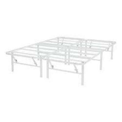 DESCRIPTION: (1) HIGH PROFILE FOLDABLE WHITE STEEL BED FRAME BRAND/MODEL: MAINSTAYS INFORMATION: WHITE RETAIL$: $100.00 EA SIZE: FULL QTY: 1