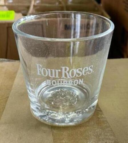 (22) FOUR ROSES LOGO ROCKS GLASSES