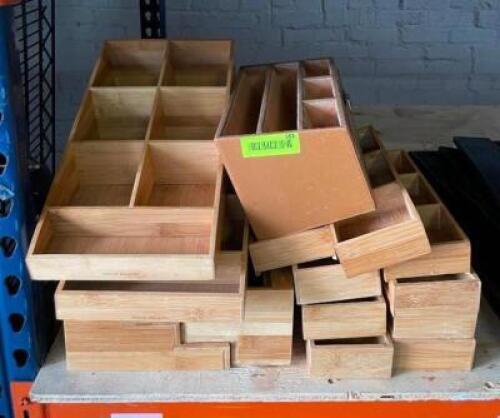 ASSORTED WOODEN ORGANIZERS