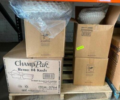 ASSORTED SIZED COFFEE FILTERS AND FOOD CONTAINERS